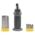 Rolson Impact Driver 1/2inch Square Composite Handle 8 Bits 38815