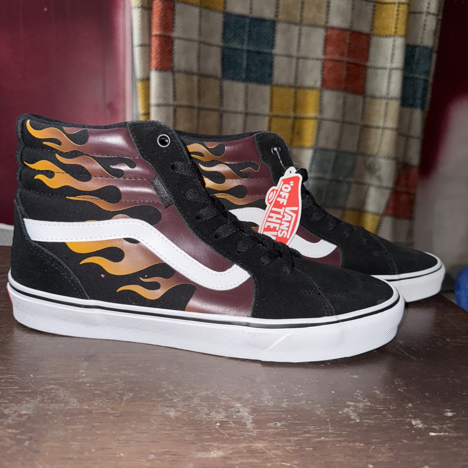 Brand New No Box.V ans High Top Flames Skate Shoe Size 9.5