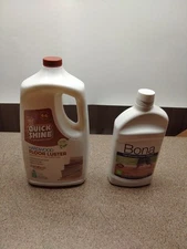 Quick Shine High Traffic Hardwood Floor Luster 64 oz & Bona Floor Polish 32 oz