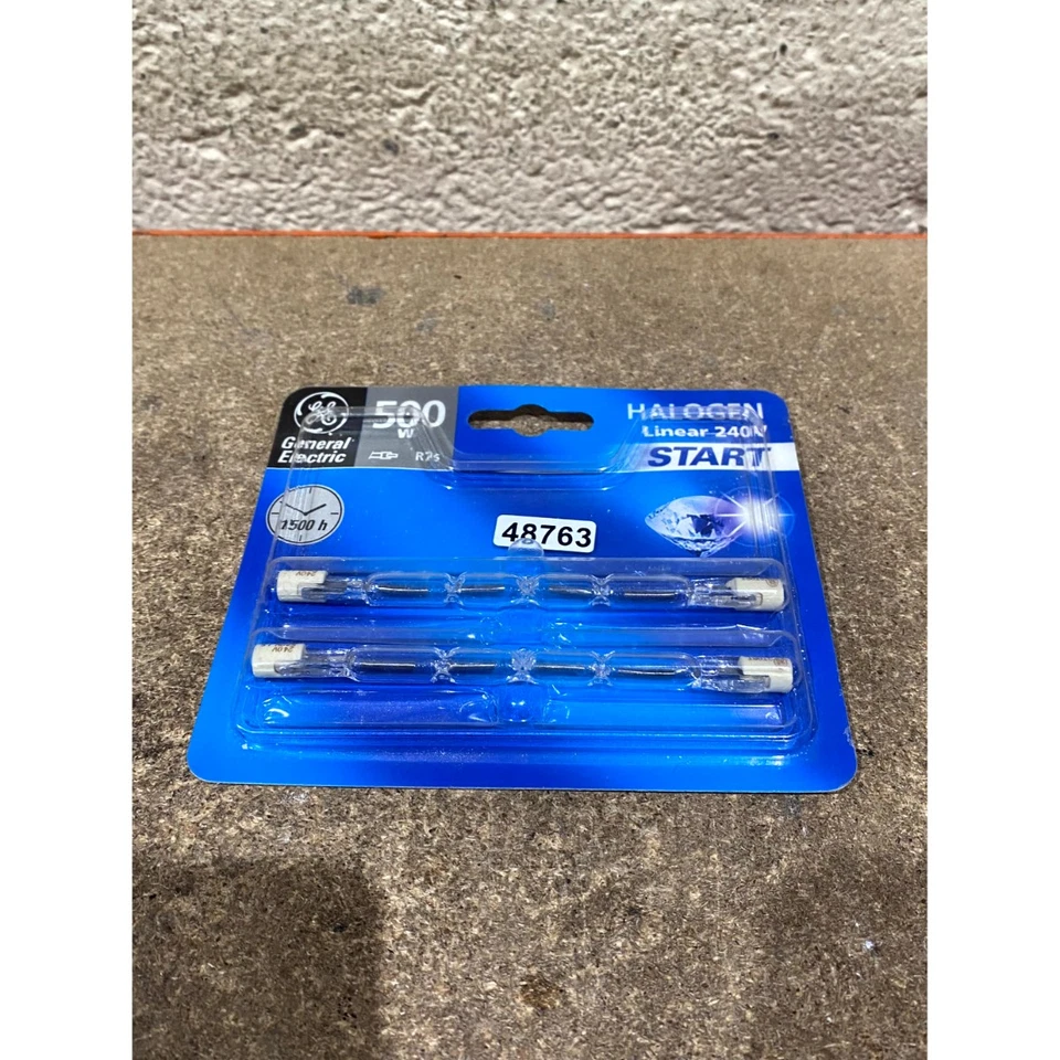 General Electric R7S Linear Halogen Bulbs 500W 9700 Lumen Double Ended Pack of 3 - Image 2 of 4