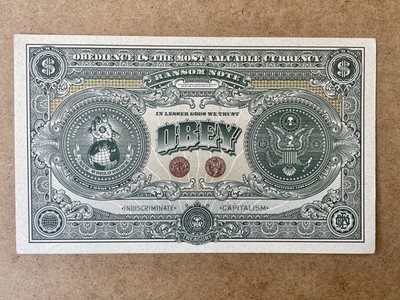 Shepard Fairey Obey Giant ''Two Sides Of Capitalism'' Banknote (2007)