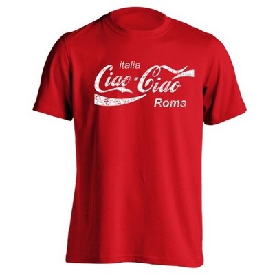Ciao Ciao Italy Itanlian Cola Rome Funny 80S Red Basic Men's T-Shirt