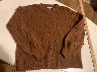 MADEWELL Brockton Bobble Rust Orange Sweater Wool Blend Oversized. Sz  XXS