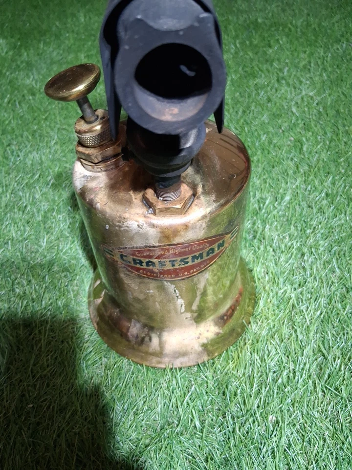 Vintage 1940's Brass Craftsman Blowtorch Plastic Handle - Image 2 of 4
