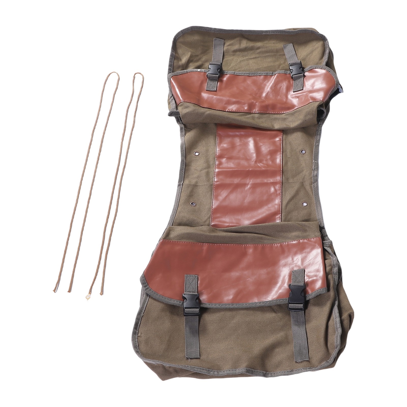 Adjustable 30-35L Canvas Bike Rear Rack Bag For Long Distance Riding