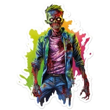 Zombie Dead Ghoul - Vinyl Decal Sticker - Car Window Laptop - ebn12057