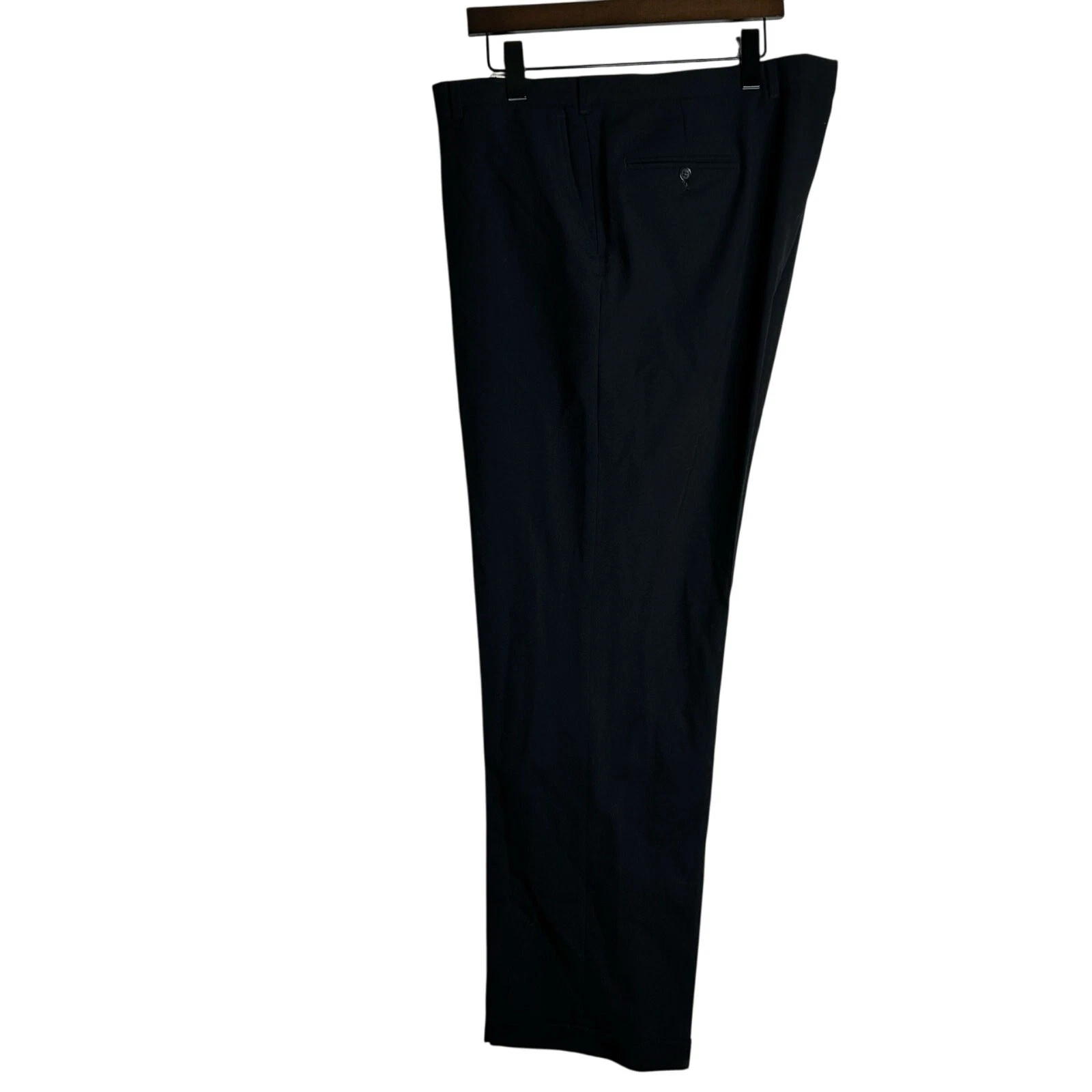 Christian Dior Monsieur elegante pantalone uomo nero piatto davanti pantaloni polsini