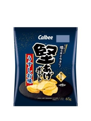 Calbee Kataage Potato Chips Lightly Salted Flavor 65g   Japanese Thick Cut Chips