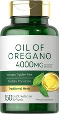 Oregano Oil 4000 mg 150 Softgel Capsules | Contains Carvacrol