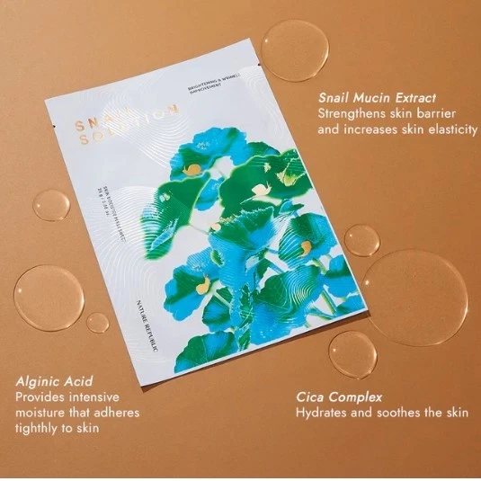 NATURE REPUBLIC Snail Solution Skin Booster Mask Sheet 25g x 10pcs K-Beauty NEW - Image 4 of 4