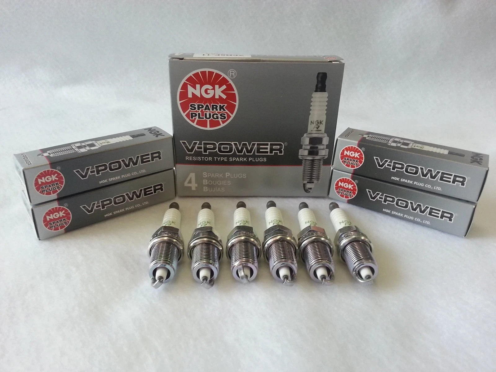 6-New NGK V-Power Copper Spark Plugs BCPR5EY #1266 Made in Japan 
