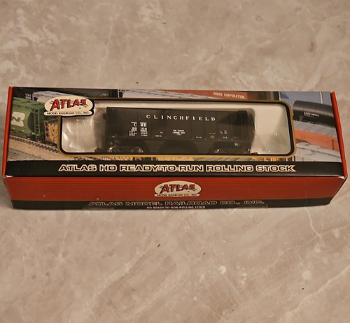 Coche de carga Atlas HO Clinchfield negro analógico listo para usar plástico pintado 18163 | Condition: Used