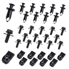 35Pcs Engine Under Cover Splash Shield Guard Body Bolts Screws, Bumper Fender