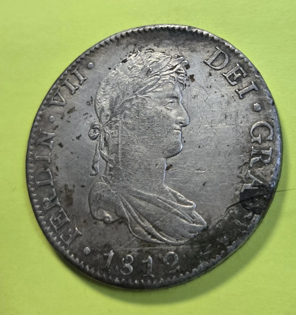 8 Reales Silver 1812 Year Colonial Mexico Coins (Pre - 1821) for