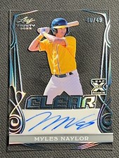 2023 Leaf Trinity CLEAR ROOKIE AUTO Myles Naylor 40/49