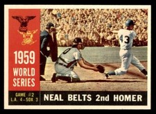 1960 Topps Baseball #386 World Series Game #2 (Neal Belts 2nd Homer) NM *g3