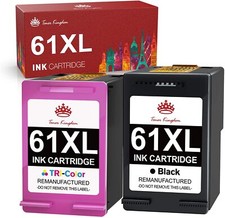 2 Pack 61XL 61 XL Black Color Ink Cartridge For HP ENVY 4500 4501 4502 4504 5530