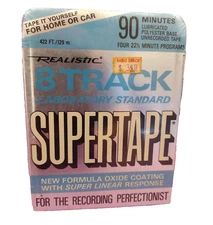 Realistic 8 Track Blank Tape Supertape 90 Minute Vintage NOS SEALED Radio Shack