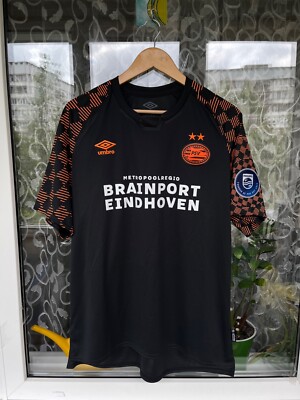PSV Eindhoven 2019/2020 Away Football Shirt Soccer Jersey Black Umbo Size XL Men