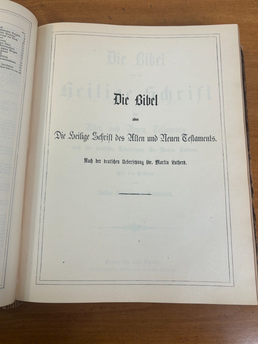 1883 German Language Bible -- Large Edition -- Illustrirte Pracht Bibel - HC - Picture 21 of 24