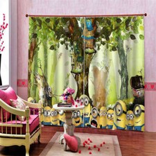 Clear Bottom Dark Tree Hole Branches Printing 3D Blockout Curtains Fabric Window