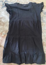 J Crew Black Cotton Short Sleeve Dress XXS