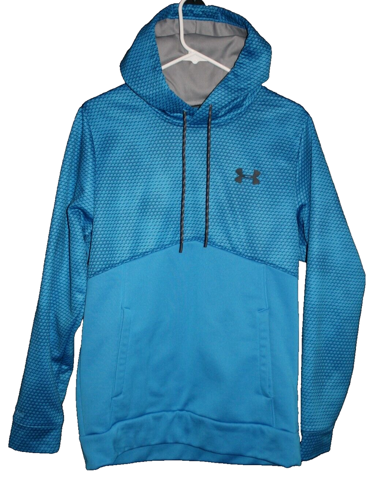 Under Armour Men's Hoodie Sweatshirt  Bright Blue Loose Fit Coldgear Size Small