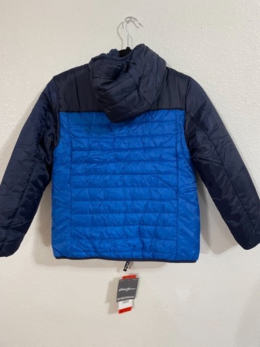 Eddie Bauer Kids Jacket Reversible Hooded Sherpa Fleece Water-Resistant Boys Top - Picture 7 of 10