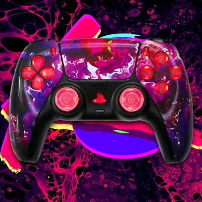 Vulcan Purple Lava RGB LED Killscreen x Sony PlayStation 5 PS5 Custom Controller