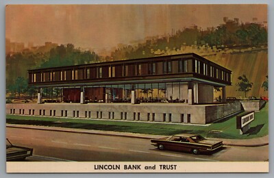 Jefferson Borough PA Lincoln Bank and Trust Company Artist Rendering c1964