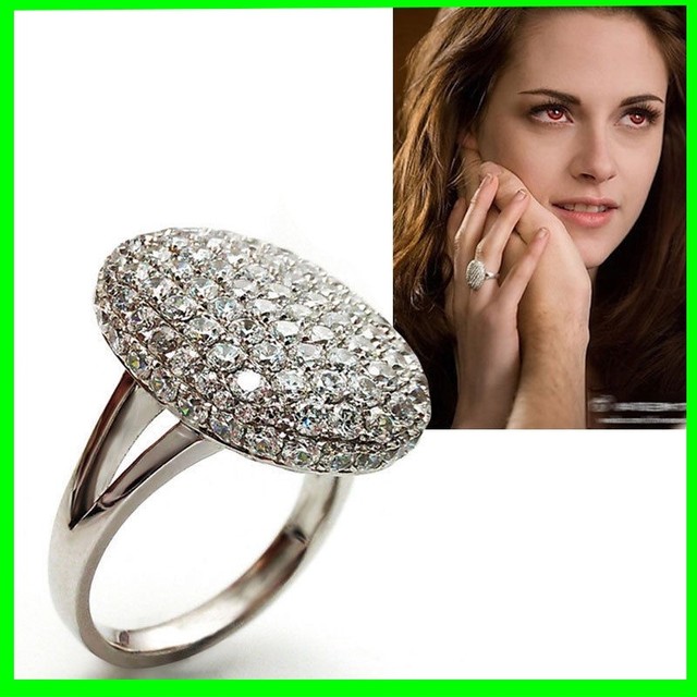 Twilight Bella Crystal Ring Fashion Silver Charm Vampire Engagement Wedding Ebay