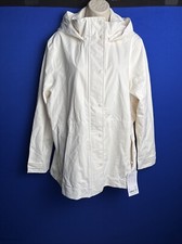 Athleta Lg RainOut Sutro Long Trench, Cream Rain Coat Jacket Raincoat NWT