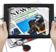 Loupe 3 X avec lumière, loupe de lecture A4 avec lumière 12 LED