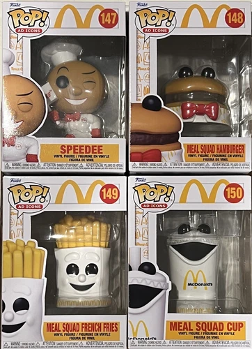 NEW Funko Pop McDonalds Meal Squad Speedee 147 Hamburger 148 Fries 149 Cup 150