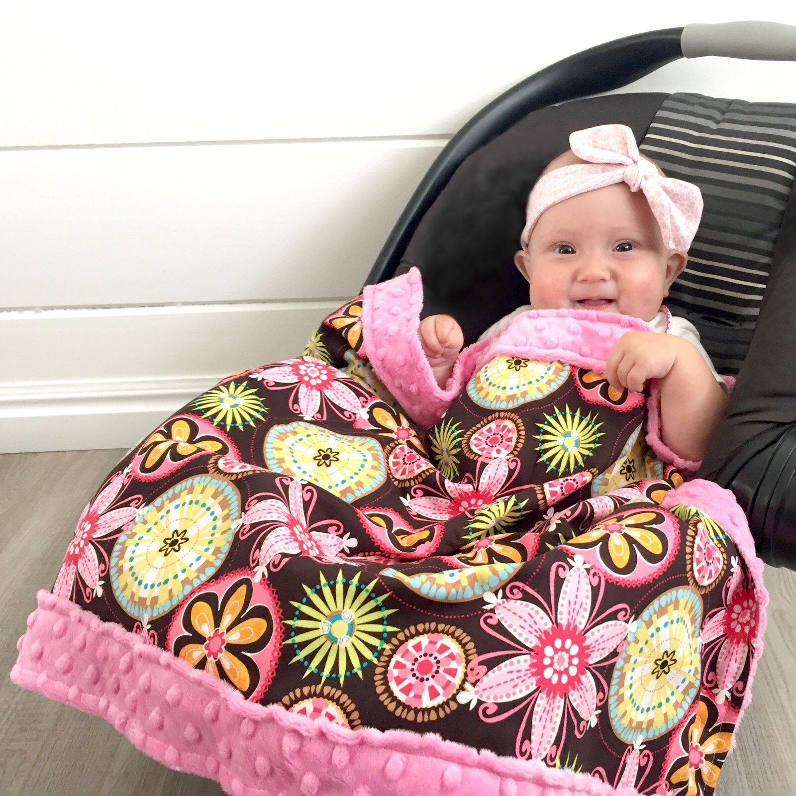 Soft Minky Baby Blanket, Car Seat Blanket, 3 Colors! | eBay