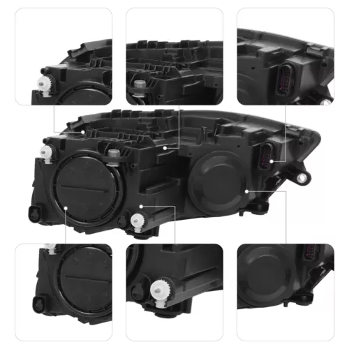 Xenon/HID Headlight Assembly w/LED DRL Left & Right Side For 2015-2018 VW Jetta - Picture 11 of 18