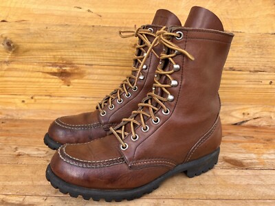 Rare Vintage RED WING Women Brown Leather Boots Size US D
