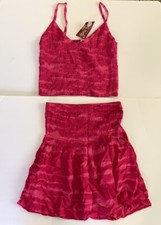 Gone South Beach Wear Girls 2 Piece Outfit Top Skirt Pink New Beautiful