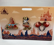Disney Minnie Mouse The Main Attraction Pin Set Of Three Limited Release