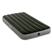 Intex Twin Air Mattress with Battery Pump Fiber Tech Construction Green