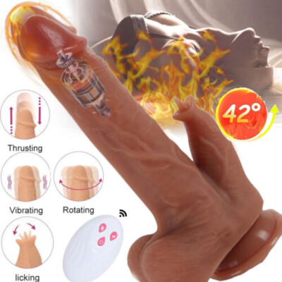Thrusting-Vibrator-Nipple-Clit-Licking-Heating-Women-Rechargeable-use-Lubricant