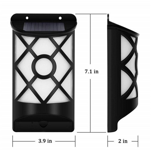 Waterproof Wall Lights Wall Fence Lights Solar Flame Lights Led Night Lights - Picture 2 of 12
