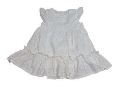 Baby Mädchen, Kleinkind, Kleinkind Kleid, Farbe weiß, Größe 6-9 Monate, Marke Tu