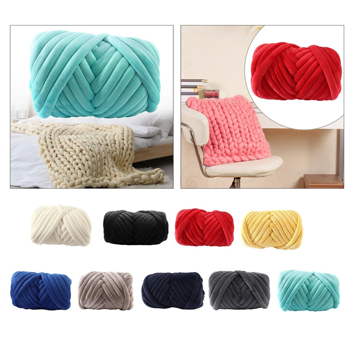 Chunky Yarn Arm Knit Yarn Hand Knit Knitting Washable Soft Bulky