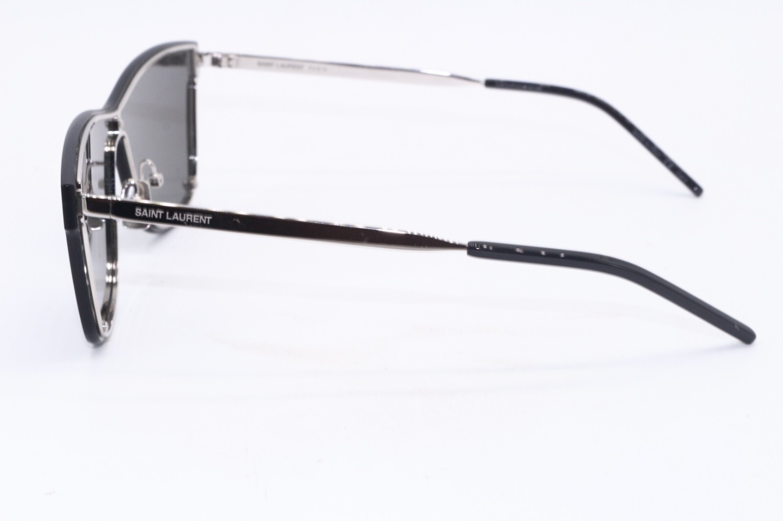 MASCHERA SAINT LAURENT SL 51 002 NERO ARGENTO SPECCHIO OCCHIALI DA SOLE AUTENTICI 99 01