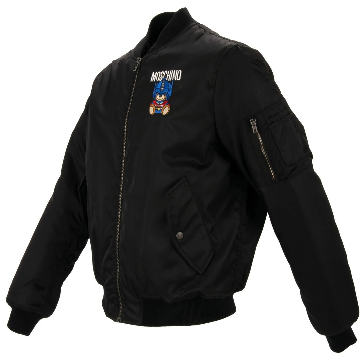 MOSCHINO COUTURE Transformers Robot Nylon Embroidered Bomber