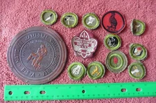 Vintage Boy Scouts of America Patch Lot Merit Badges National Jamboree Leather +