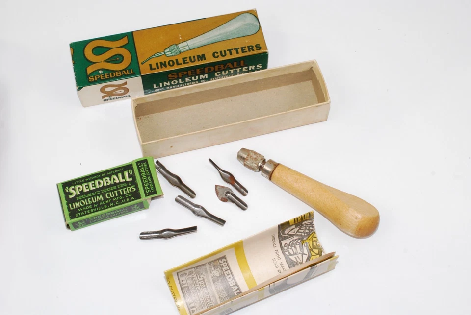 Vintage SPEEDBALL LINOLEUM CUTTER TOOL  - NOS crafting - Image 3 of 4