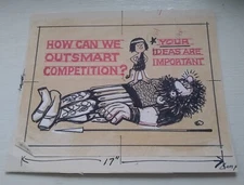 Caterpillar CAT Poster Concept Art David & Goliath Cartoon Outsmart Competition