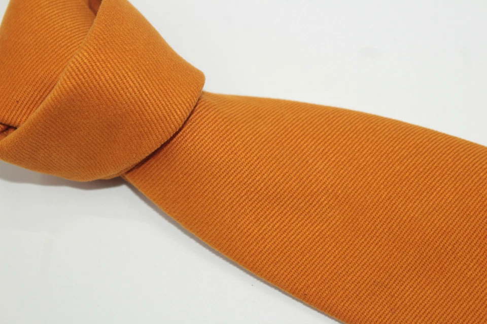 Corbata de algodón CHESTER "TAYLOR" MARRÓN Hecha en Italia F71628 Foto 3 de 4